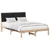 vidaXL Bedframe Bruin en zwart 150 x 200 cm Massief grenenhout