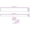 vidaXL Raamsokkel Anthraciet met Houtnerf 80 x 15 x 4,5 cm PVC