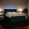 vidaXL Boxspring met matras fluweel donkergroen 180x200 cm
