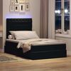 vidaXL Opbergbed met LED met matras met LED Zwart 120 x 190 cm Fluweel