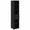 vidaXL Highboard Zwart Eiken 40 x 42,5 x 185 cm Bewerkt hout