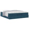 vidaXL Ottoman bed met matras 180x200 cm fluweel donkerblauw