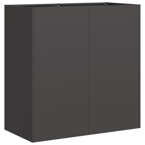 vidaXL Plantenbak 80x40x80 cm koudgewalst staal zwart