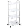 vidaXL Opbergtrolley 4-laags 37x28x95 cm acryl transparant