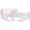 vidaXL Bedframe met hoofdbord massief hout