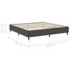 vidaXL Boxspringframe stof grijs 200x200 cm