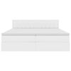 vidaXL Opslag bed met matras met opslag Puur Wit 200 x 200 cm Nep Leer