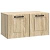 vidaXL Wandbeugel TV-kast Sonoma Eiken 59,5 x 31 x 30 cm Bewerkt hout