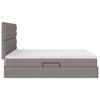 vidaXL Opbergbed met LED met matras Taupe 180 x 200 cm Polyester