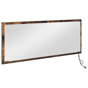 vidaXL Spiegel Gerookt eiken 90 x 8,5 x 37 cm Bewerkt hout
