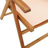 vidaXL Tuinstoelen 2 st massief acaciahout en stof beige