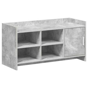 vidaXL Schoenenkast 100 x 39,5 x 51 cm Bewerkt hout Betongrijs