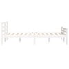 vidaXL Bedframe massief hout wit 140x200 cm
