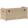 vidaXL Opbergbankje 100x50x52 cm poly rattan acaciahout gemengd beige