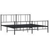 vidaXL Bedframe met hoofd- en voeteneinde metaal zwart 193x203 cm