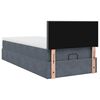 vidaXL Ottoman bed met matras en LED's 80x200cm fluweel donkergrijs