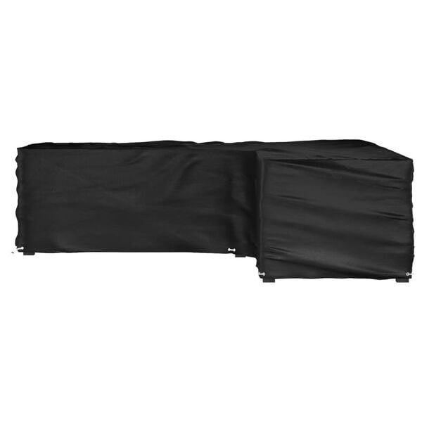 vidaXL Tuinmeubelhoezen met 16 oogjes L-vormig 285x285x70 cm