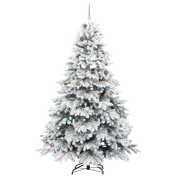 vidaXL Kunstkerstboom met 300 LED met standaard Wit 240 cm PE en PVC