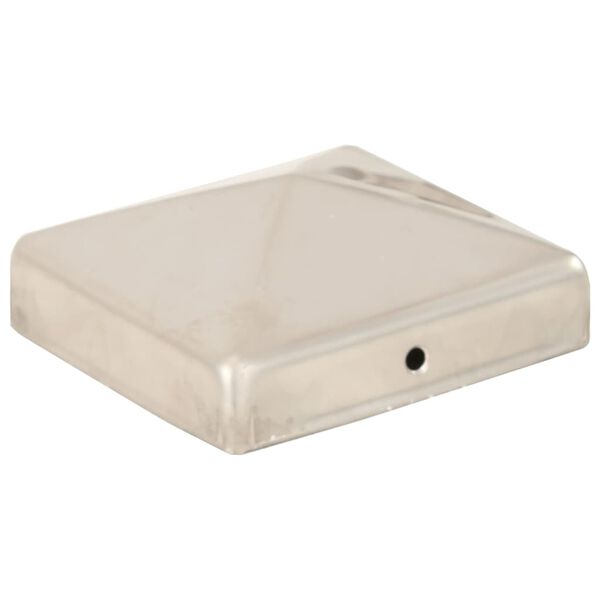 vidaXL Paalkappen 6 st piramide 81x81 mm roestvrij staal