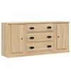 vidaXL Dressoirs 3 st bewerkt hout sonoma eiken