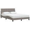 vidaXL Bed met matras "Hanko" stof taupe 120x200 cm