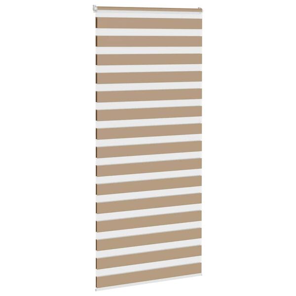 vidaXL Zebra Blind 110x230 cm stofbreedte 105,9 cm polyester zandbruin