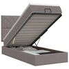 vidaXL Ottoman bed met matras met hoofdeinde Taupe 90 x 200 cm Stof
