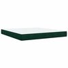 vidaXL Boxspring met matras fluweel donkergroen 180x200 cm