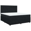 vidaXL Boxspring met matras fluweel zwart 200x200 cm