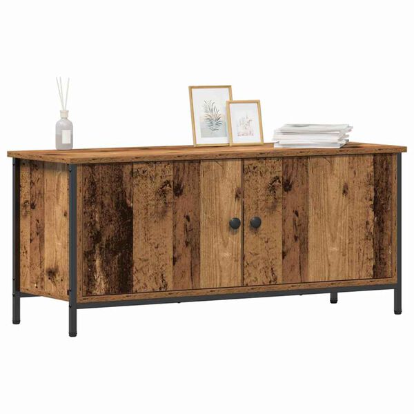 vidaXL TV-kast Oud Hout 100 x 35 x 45 cm Bewerkt hout
