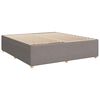 vidaXL Boxspring met matras stof taupe 200x200 cm
