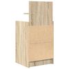 vidaXL Nachtkastje met 2 lades 38x34x80 cm sonoma eikenkleurig