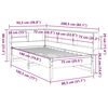 vidaXL Bed met boekenkast zonder matras massief grenenhout 75x190 cm