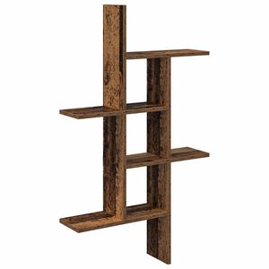 vidaXL Wandplank Oud hout 61 x 15 x 102 cm Bewerkt hout