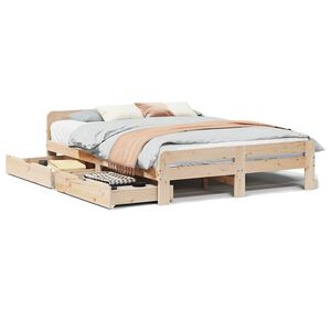 vidaXL Bedframe zonder matras massief grenenhout 150x200 cm