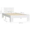 vidaXL Bedframe massief grenenhout wit 100x200 cm