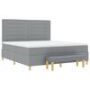 vidaXL Boxspring bed met matras Lichtgrijs 180 x 200 cm Stof