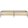 vidaXL Bedframe bewerkt hout en metaal sonoma eikenkleurig 90x190 cm