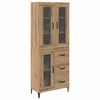 vidaXL Highboard Artisan Eiken 69,5 x 34 x 180 cm Bewerkt hout