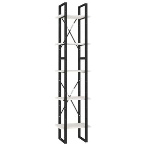 vidaXL Boekenkast met 5 schappen 40x30x175 cm grenenhout wit