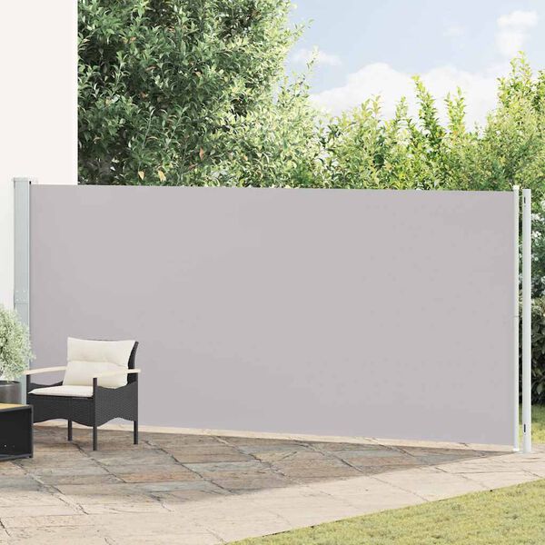 vidaXL Tuinscherm uittrekbaar 180x600 cm grijs