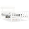 vidaXL Bedframe zonder matras massief grenenhout wit 120x200 cm