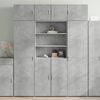 vidaXL Hoge kast 80x42,5x185 cm bewerkt hout betongrijs