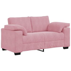vidaXL Loveseat Sofa Roze 160x77x82 cm Fluweel