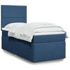 vidaXL Boxspring met matras stof blauw 100x200 cm