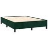vidaXL Bedframe zonder matras 140x190 cm fluweel donkergroen