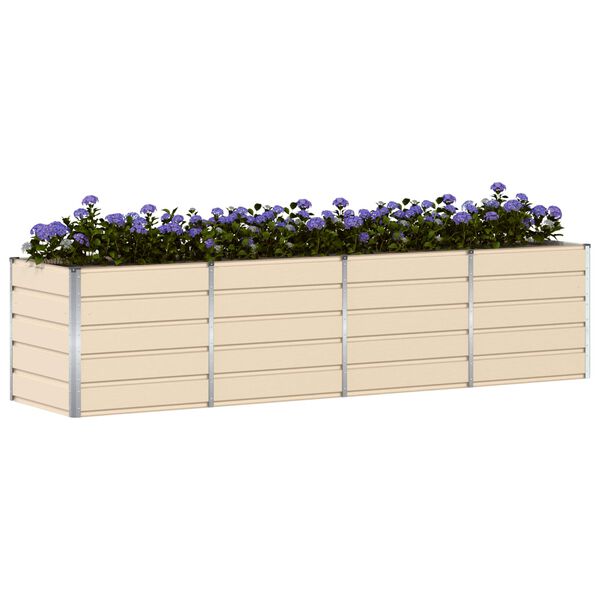 vidaXL Plantenbak Ivoor 240 x 80 x 75 cm Staal