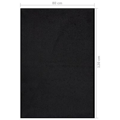 vidaXL Deurmat 80x120 cm zwart