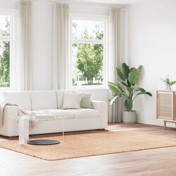 vidaXL Hoogpolig vloerkleed NAVARRA 200x290 cm polyester beige