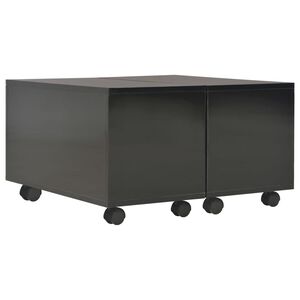 vidaXL Salontafel 60x60x35 cm bewerkt hout hoogglans zwart